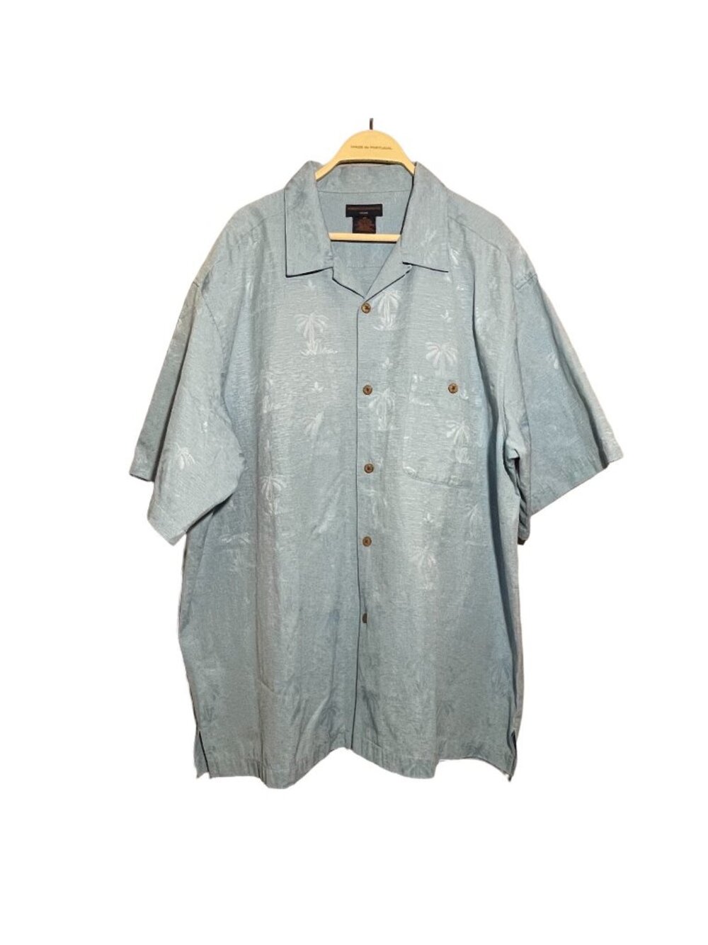 Gordon Hawaiian Button Shirt Men 2X Hawaii Summer Aloha Coconut Palm Tree Beach